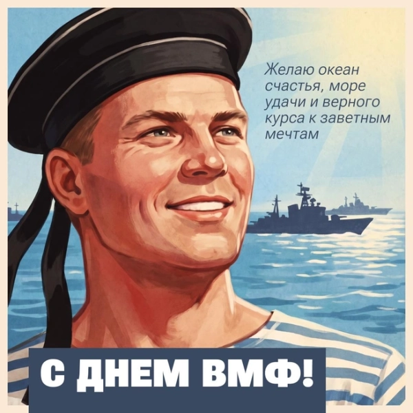 Красивые открытки на День ВМФ: 35 поздравлений в картинках