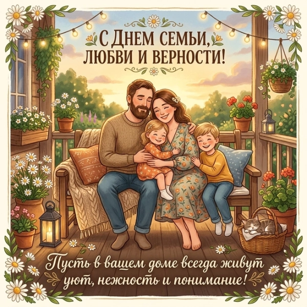 Открытки с Днем семьи, любви и верности: 30 нежных поздравлений для самых близких