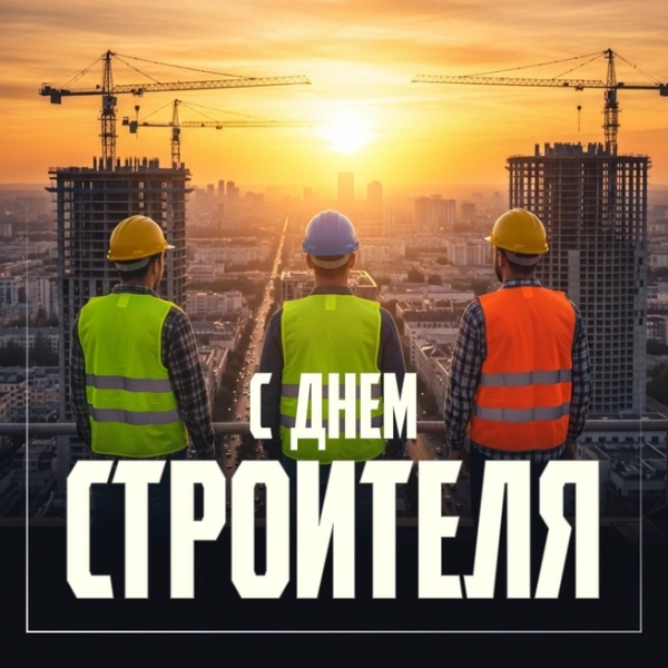 Открытки на День строителя: 20 красивых поздравлений в картинках