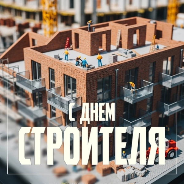 Открытки на День строителя: 20 красивых поздравлений в картинках